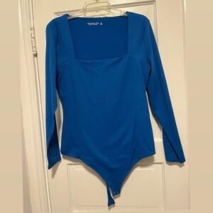 Abercrombie Blue Long Sleeve Bodysuit